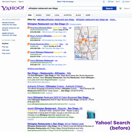 Новый интерфейс поисковой системы Yahoo - «Интернет»