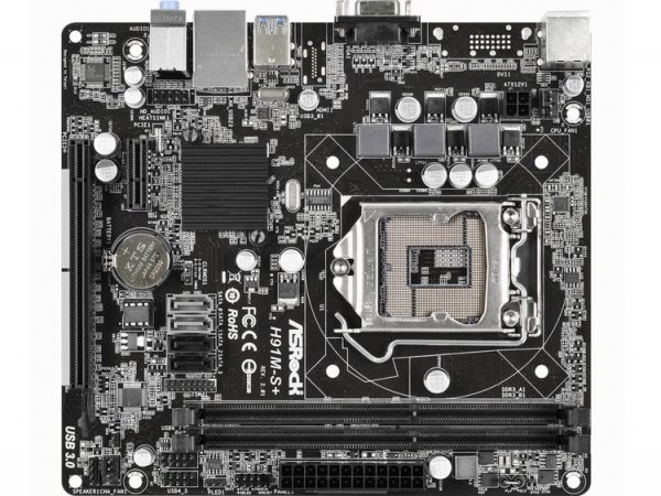 Плата ASRock H91M-S+ имеет нестандартный форм-фактор - «Новости сети»