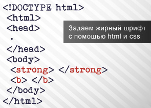 Жирный текст с помощью HTML и CSS - «Верстка»