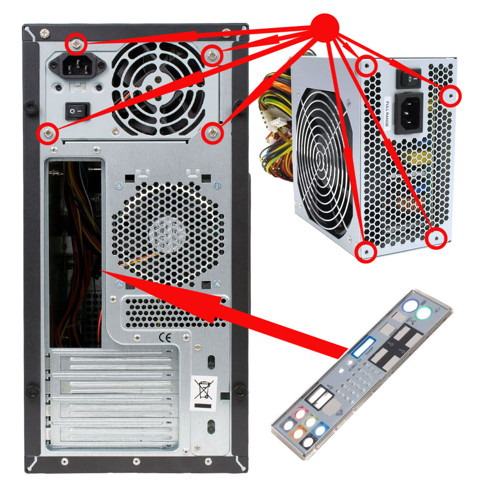 Снять бп. Крепление блока питания компьютера к корпусу. Разъём питания системного блока. Блок питания компьютера PC install. Кнопка сзади системного блока.