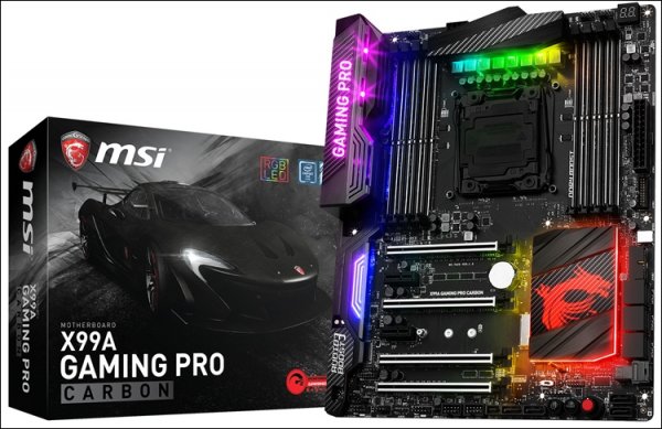 Плата MSI X99A Gaming Pro Carbon наделена подсветкой Mystic Light RGB LED - «Новости сети»