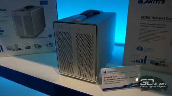 Computex 2017: внешние Thunderbolt-устройства в экспозиции Akitio - «Новости сети»