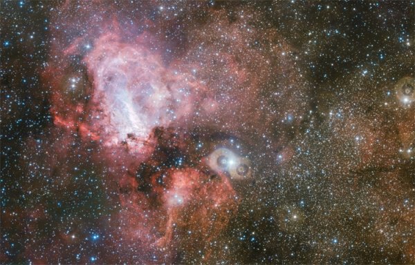 Фото дня: удивительное изображение трёх туманностей в одном поле - «Новости сети»