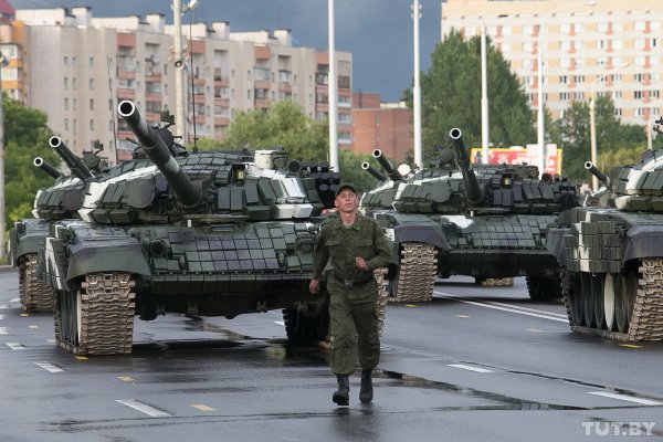 Танки в городе: что показали на вчерашней репетиции парада | - «Интернет и связь»