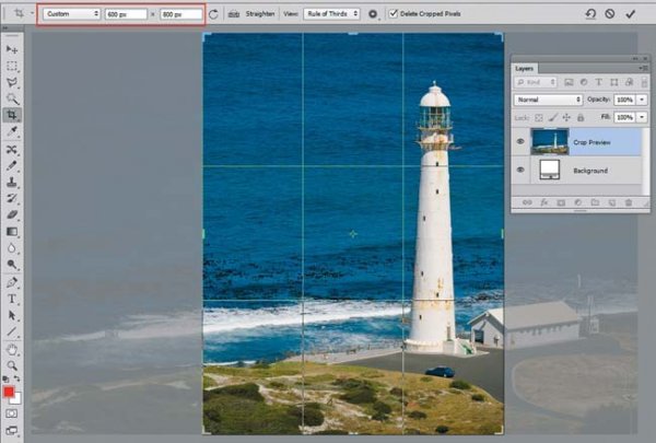 Как обрезать фото в Фотошопе