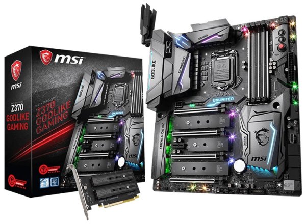 MSI встречает CPU Coffee Lake-S платами Z370 Godlike Gaming и Z370 Gaming Pro Carbon AC - «Новости сети»