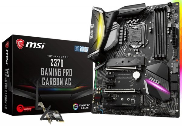 MSI встречает CPU Coffee Lake-S платами Z370 Godlike Gaming и Z370 Gaming Pro Carbon AC - «Новости сети»