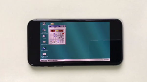 На iPhone X запустили Windows 95  - «Интернет и связь»
