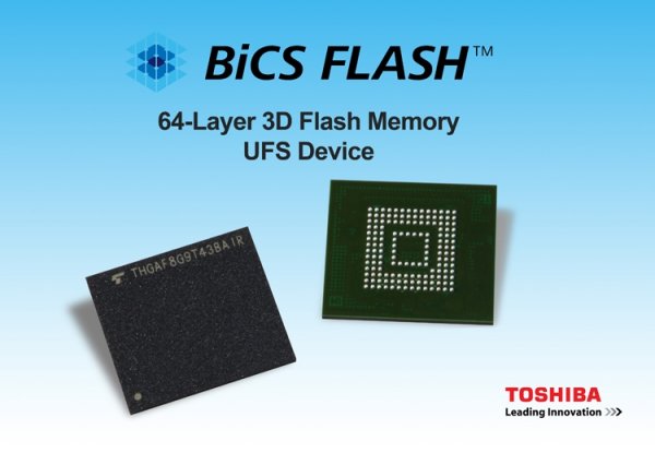 Toshiba начала поставки новых UFS-накопителей на основе памяти 3D Flash - «Новости сети»