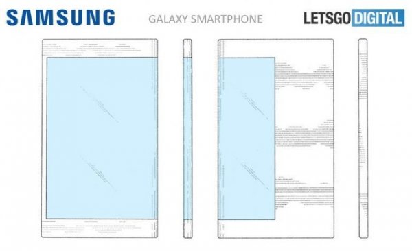 Патент раскрыл возможный дизайн гнущегося смартфона Samsung - «Интернет и связь»