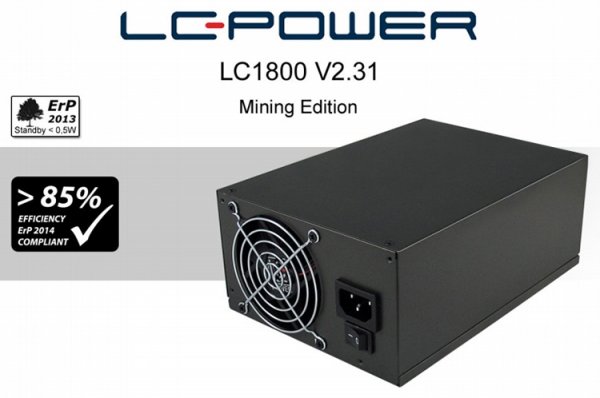 Блок питания LC-Power LC1800 позволяет запитать до 20 видеокарт - «Новости сети»