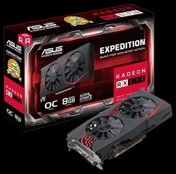 Новые версии карт ASUS Expedition RX 570 получили 8 Гбайт памяти - «Новости сети»