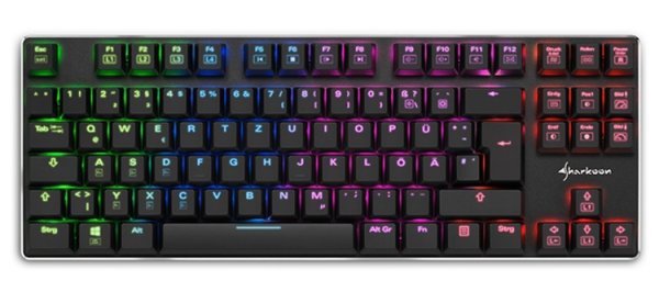 Компактная клавиатура Sharkoon PureWriter TKL RGB получила многоцветную подсветку - «Новости сети»