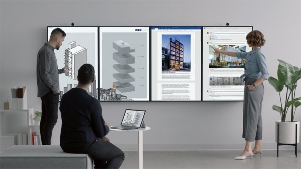 Microsoft представила гигантский дисплей для работы в офисе Surface Hub 2 - «Новости сети»