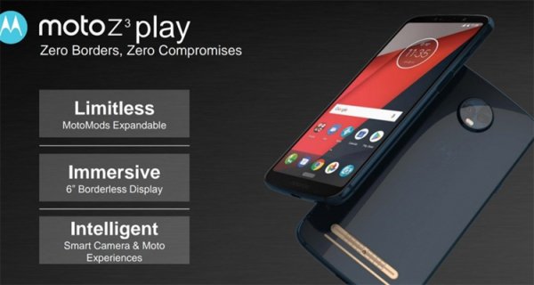 Раскрыты ключевые характеристики смартфона Moto Z3 Play с комплектами Moto Mods - «Новости сети»