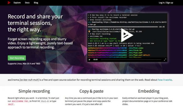 WWW: asciicasts — утилита для записи консольных скринкастов и анимационного ASCII-арта - «Новости»