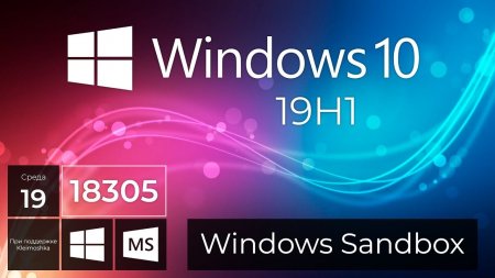 Windows 10 Build 18305 – Windows Sandbox, Буфер обмена, Фрагмент экрана  - «Windows»