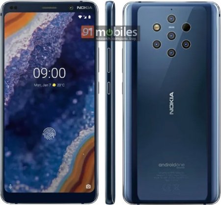 Пресс-рендеры Nokia 9 PureView: безумное количество камер и сканер отпечатков под дисплеем - «Новости сети»