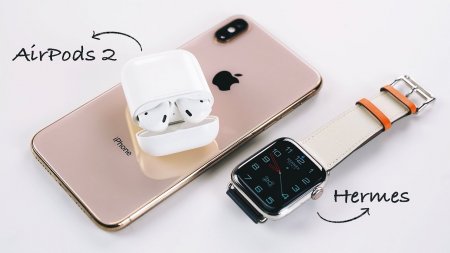 AirPods 2 и распаковка Apple Watch S4 Hermes - «Телефоны»