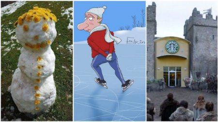 Самые смешные мемы недели: снег в мае, падение Путина и кофе в Вестеросе - «Сеть»