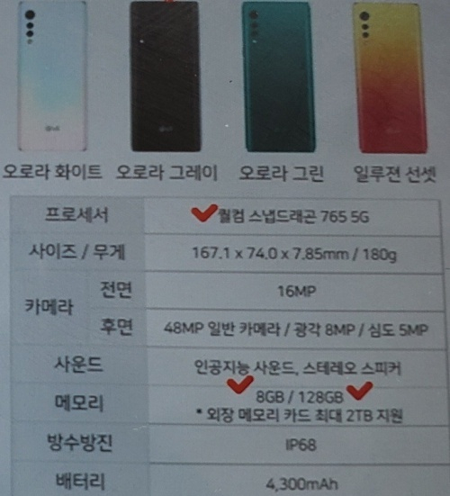 48-Мп камера, батарея на 4300 мАч и защита от влаги: раскрыто оснащение смартфона LG Velvet - «Новости сети»
