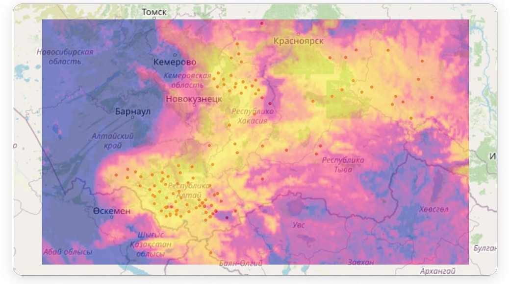 Тепловая карта мира онлайн