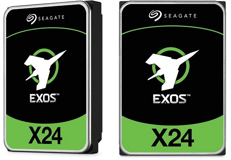 Seagate представила жёсткие диски Exos X24 объёмом 24 Тбайт с CMR-записью - «Новости сети»