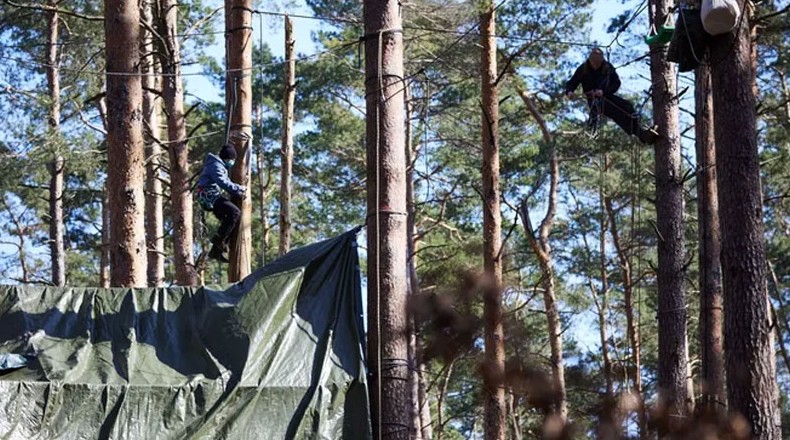 Илон, они на деревьях: экоактивисты построили домики в лесу, чтобы остановить расширение немецкого завода Tesla - «Новости сети»