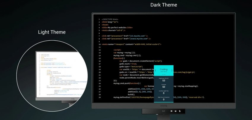 BenQ анонсировала монитор для разработчиков с защитой для глаз и Coding HotKey - «Новости мира Интернет»