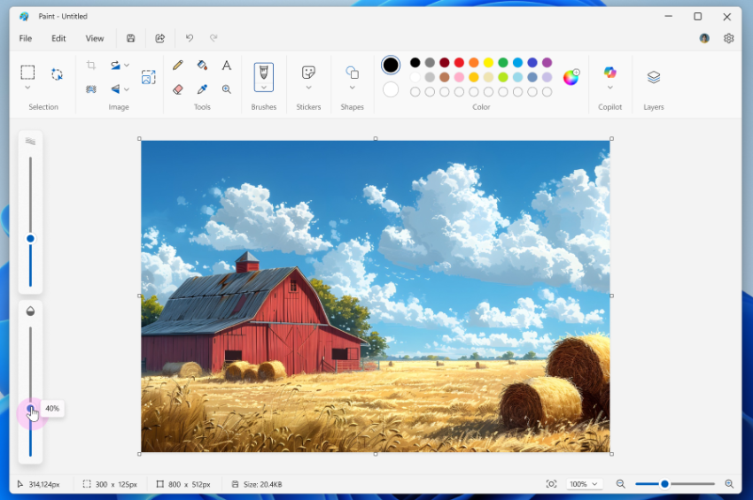 Paint получил функции уровня Photoshop: проектные файлы и ползунки прозрачности - «Новости мира Интернет»