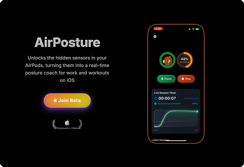 Разработчик создал сервис AirPosture для слежения за осанкой через AirPods - «Новости мира Интернет»