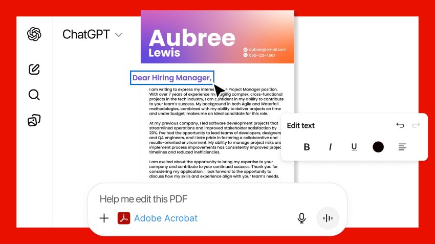 ChatGPT научился редактировать фото и PDF с помощью встроенных приложений Adobe - «Новости мира Интернет»