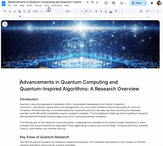 В Google Документах добавили функцию по составлению аудиосводок с помощью ИИ - «Новости мира Интернет»