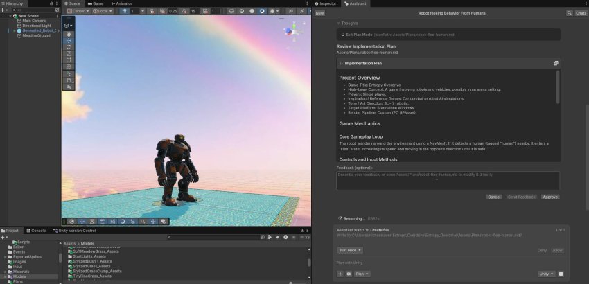 Unity запустила открытую бета-версию ИИ-агента для создания игр - «Новости мира Интернет»